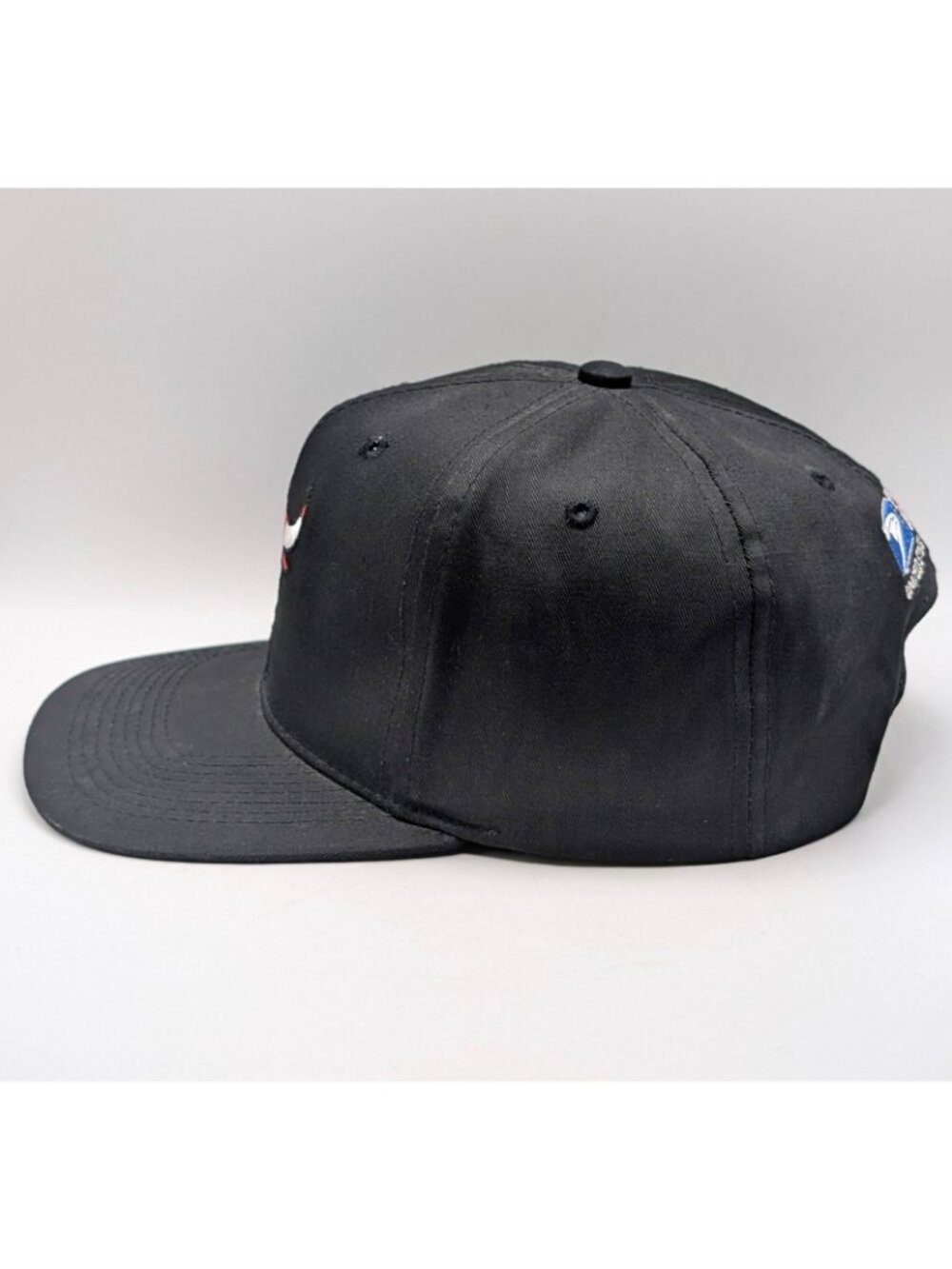 Vintage Chicago Bulls USPS Priority Mail KICK10 Black Snapback Baseball Cap Hat - Picture 3 of 5